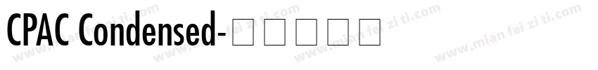 CPAC Condensed字体转换